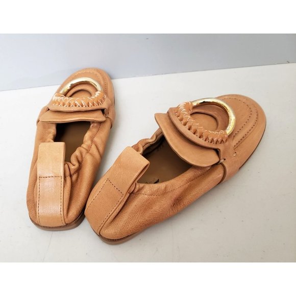 See By Chloe Hana Flats Tan Leather Size 35 - Picture 2 of 4